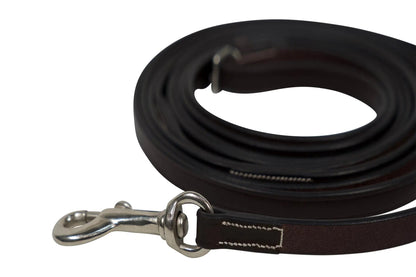 Huntley Equestrian Sedgwick Leather Draw Reins With Snap Ends - Tampa Home & Garden Store