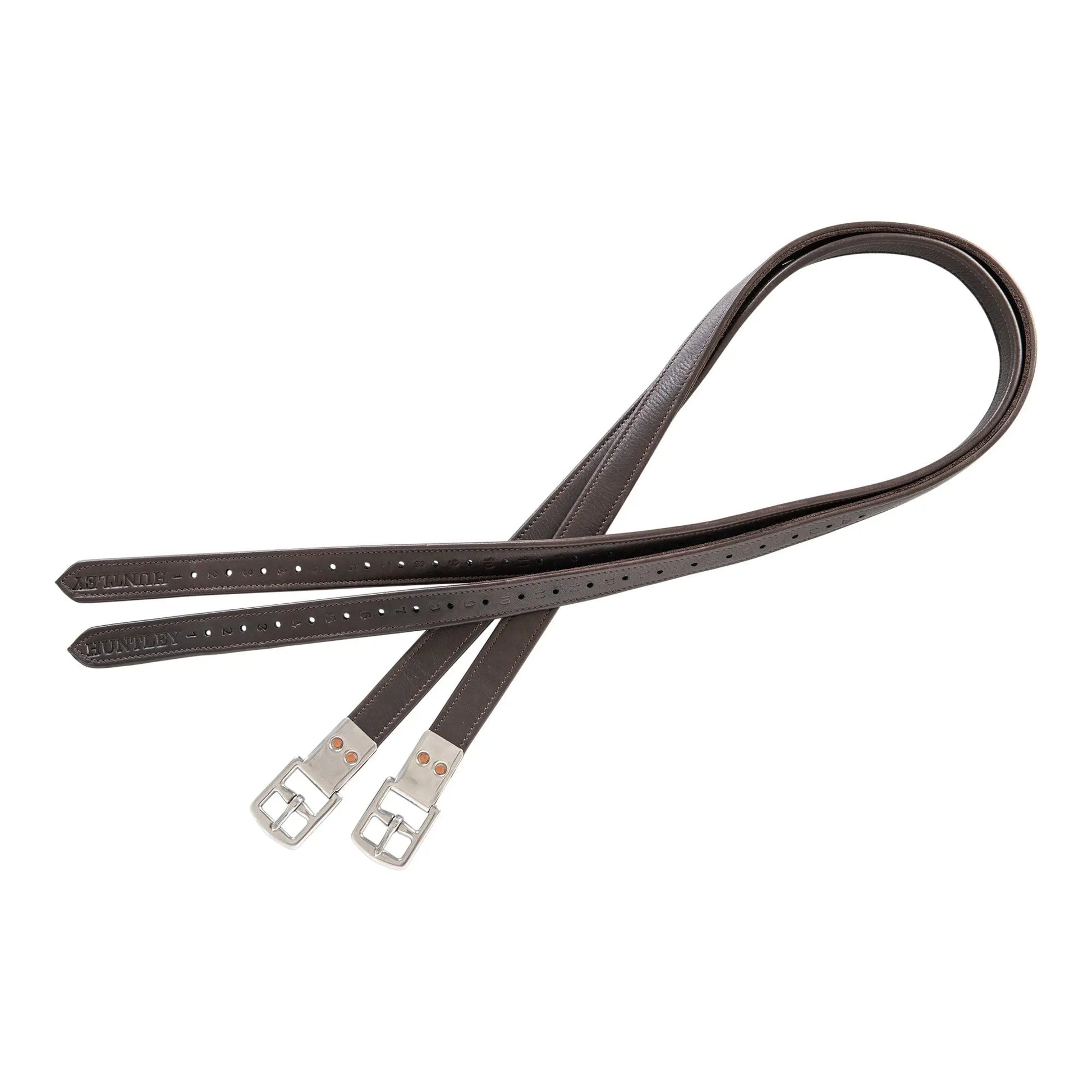 Huntley Equestrian Sedgwick Leather Flat Buckle Stirrup Leathers - Tampa Home & Garden Store