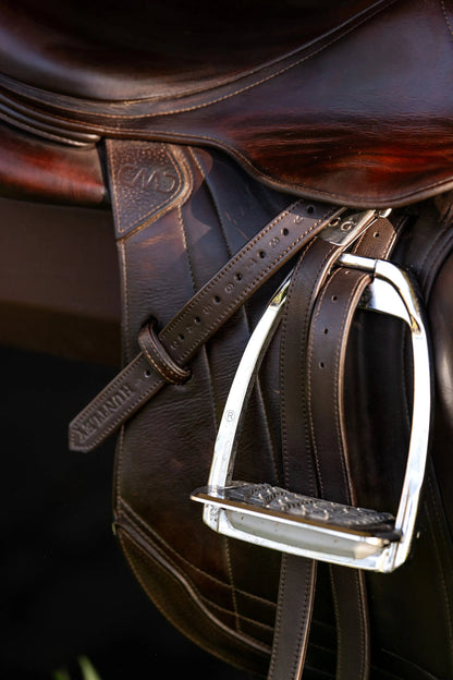 Huntley Equestrian Sedgwick Leather Flat Buckle Stirrup Leathers - Tampa Home & Garden Store