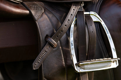 Huntley Equestrian Sedgwick Leather Flat Buckle Stirrup Leathers - Tampa Home & Garden Store