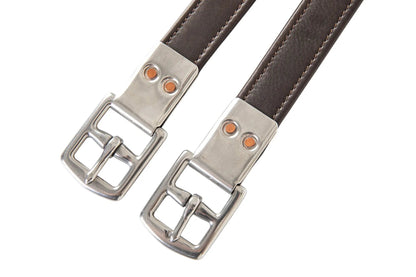 Huntley Equestrian Sedgwick Leather Flat Buckle Stirrup Leathers - Tampa Home & Garden Store