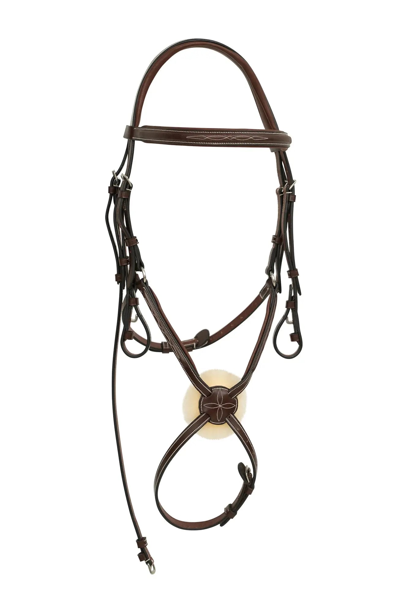Huntley Equestrian Sedgwick Leather Padded Monocrown Figure 8 Bridle - Tampa Home & Garden Store
