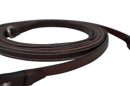 Huntley Equestrian Sedgwick Pelham Flat Curb Reins, Rubber Lined - Tampa Home & Garden Store