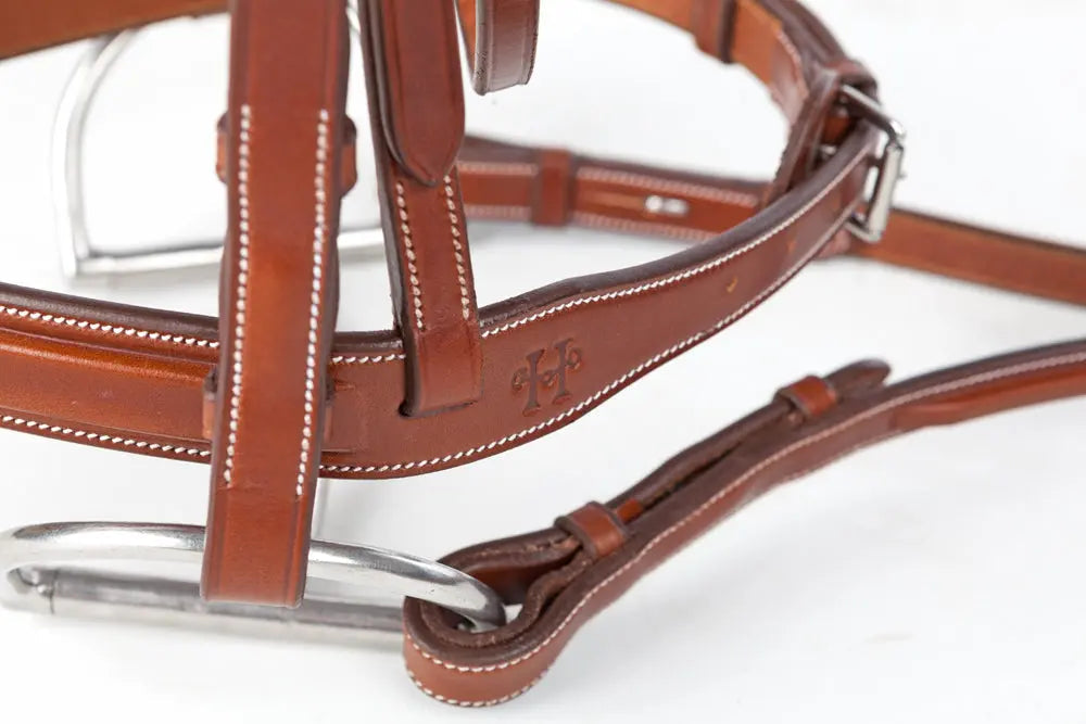 Huntley Equestrian Sedgwick Traditional Cheek Pieces - Tampa Home & Garden Store