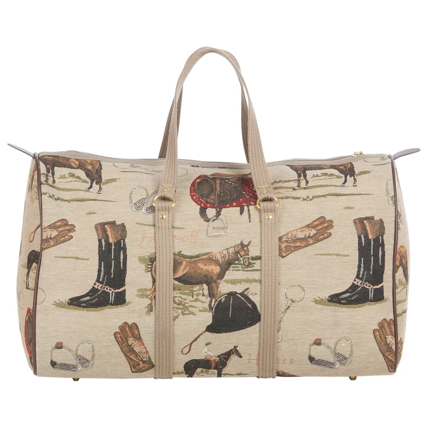 Huntley Equestrian Tapestry Duffle Bag-English Design - Tampa Home & Garden Store