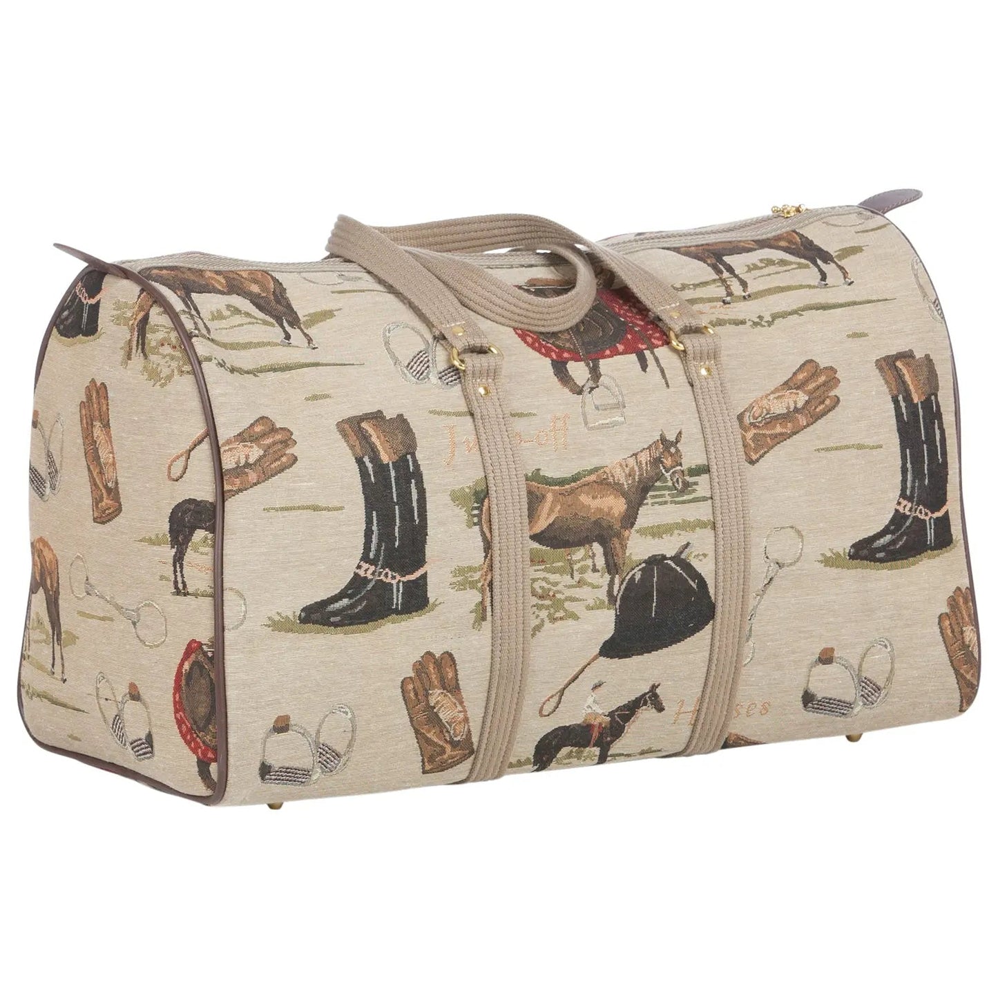 Huntley Equestrian Tapestry Duffle Bag-English Design - Tampa Home & Garden Store