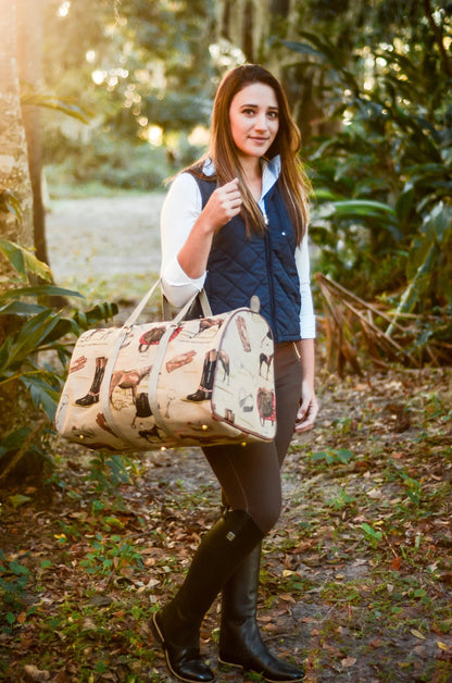 Huntley Equestrian Tapestry Duffle Bag-English Design - Tampa Home & Garden Store