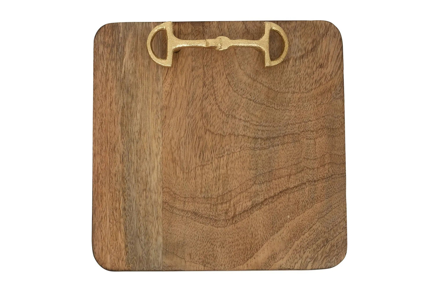 Huntley Equestrian Wooden Square Tray with Gold Bit - Tampa Home & Garden Store