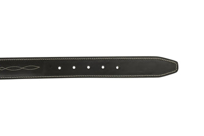 Huntley Fancy Stitched Ladies  1.5" Inch wide belt, Black - Tampa Home & Garden Store