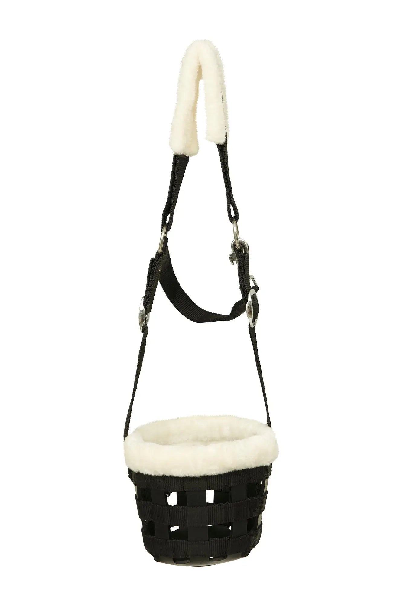 Huntley Fleece Padded Nylon Grazing Muzzle, Black - Tampa Home & Garden Store