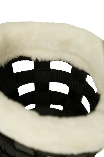 Huntley Fleece Padded Nylon Grazing Muzzle, Black - Tampa Home & Garden Store