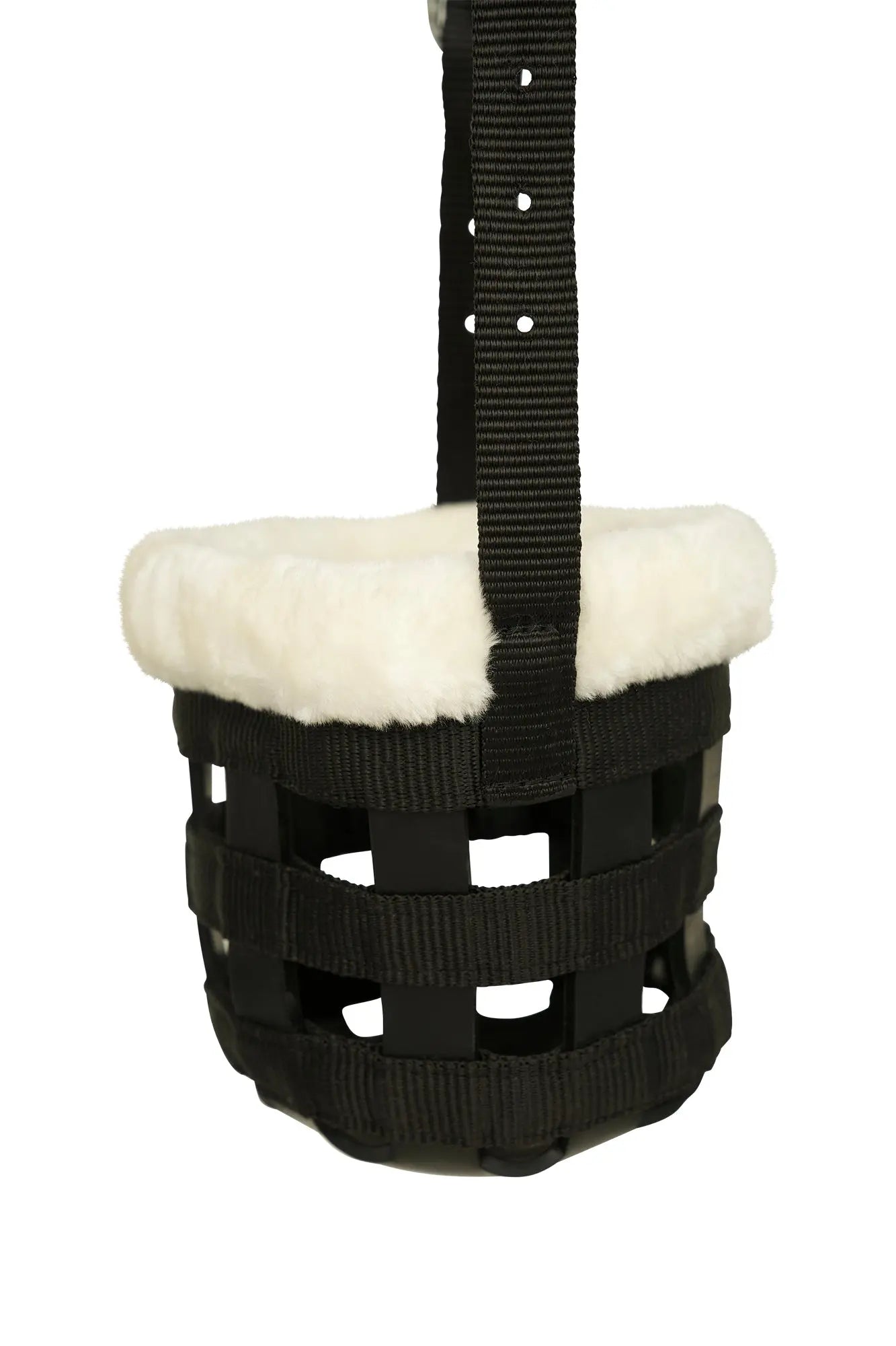 Huntley Fleece Padded Nylon Grazing Muzzle, Black - Tampa Home & Garden Store