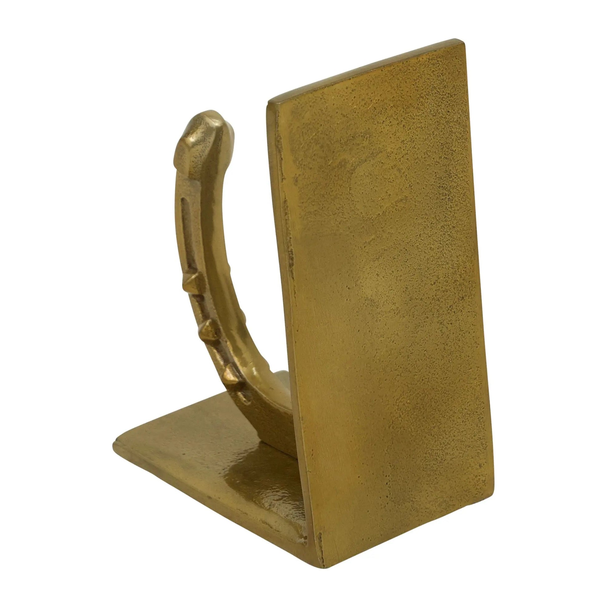 Huntley Horse shoe Bookends, Pair, Brass Antique Finish - Tampa Home & Garden Store