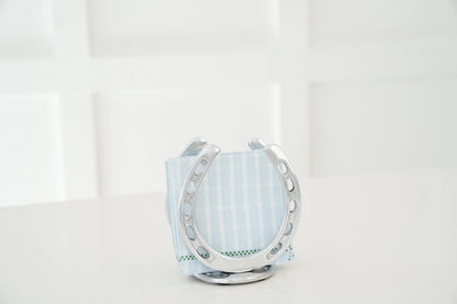 Huntley Horseshoe Napkin Holder, Aluminum Silver Finish - Tampa Home & Garden Store