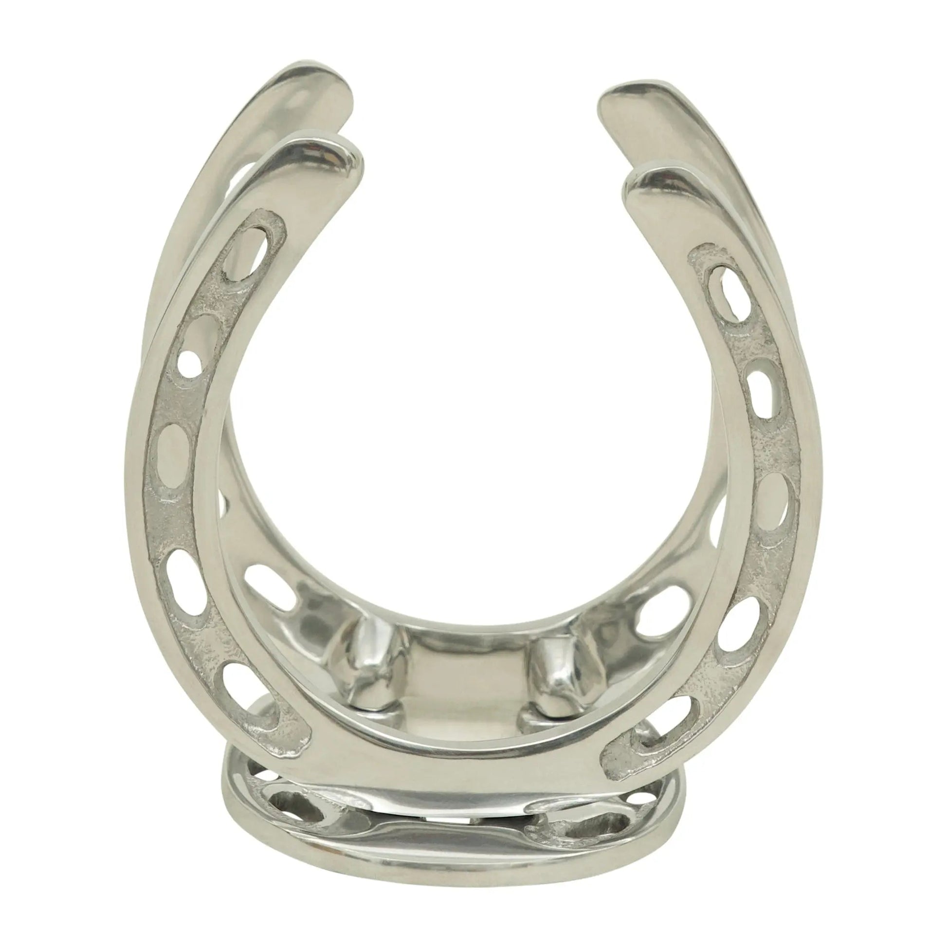 Huntley Horseshoe Napkin Holder, Aluminum Silver Finish - Tampa Home & Garden Store