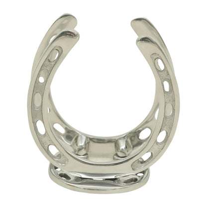 Huntley Horseshoe Napkin Holder, Aluminum Silver Finish - Tampa Home & Garden Store