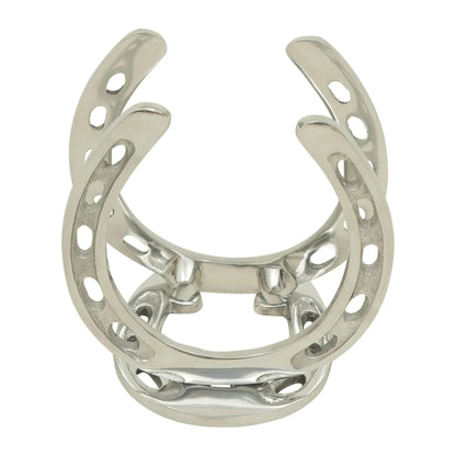 Huntley Horseshoe Napkin Holder, Aluminum Silver Finish - Tampa Home & Garden Store