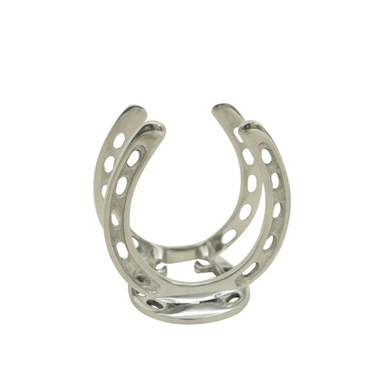 Huntley Horseshoe Napkin Holder, Aluminum Silver Finish - Tampa Home & Garden Store