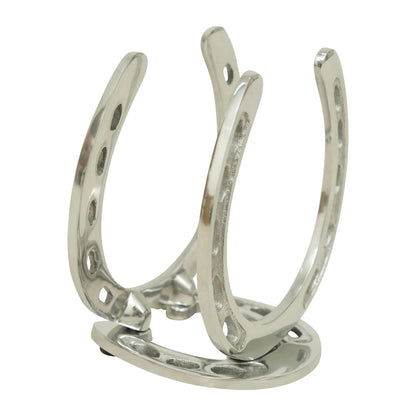 Huntley Horseshoe Napkin Holder, Aluminum Silver Finish - Tampa Home & Garden Store