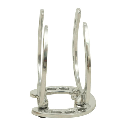 Huntley Horseshoe Napkin Holder, Aluminum Silver Finish - Tampa Home & Garden Store
