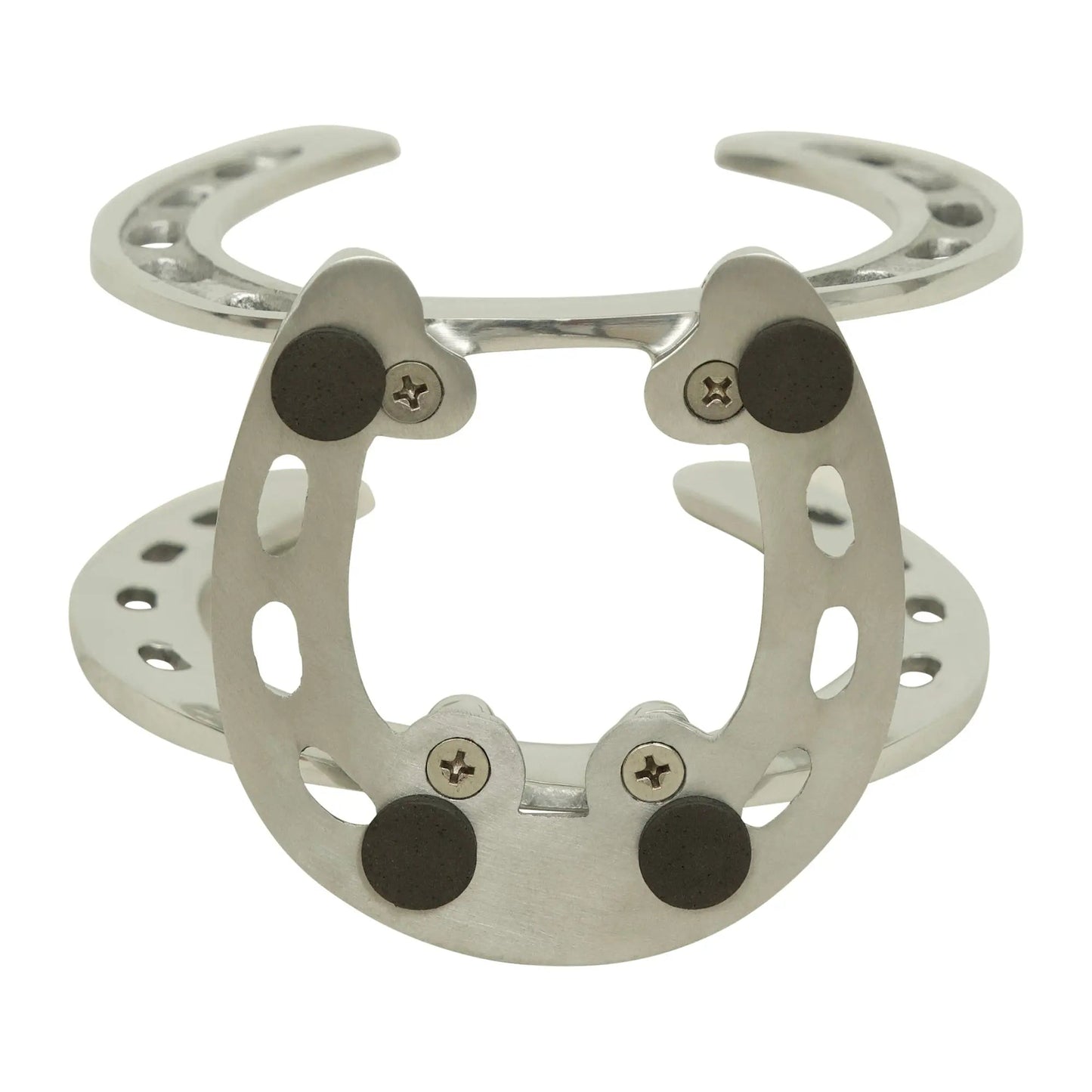 Huntley Horseshoe Napkin Holder, Aluminum Silver Finish - Tampa Home & Garden Store