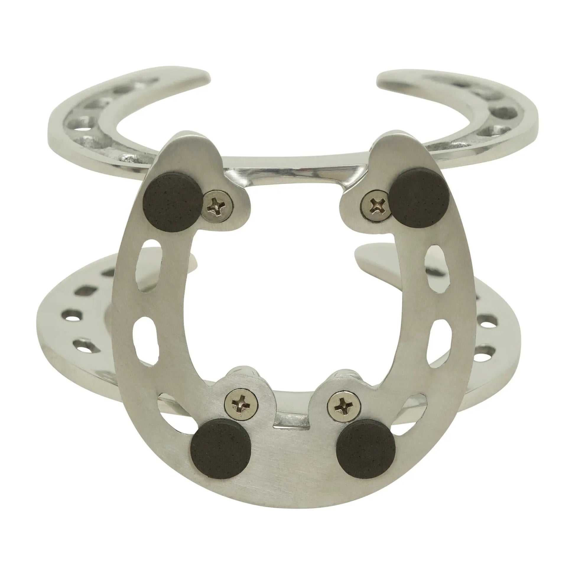 Huntley Horseshoe Napkin Holder, Aluminum Silver Finish - Tampa Home & Garden Store