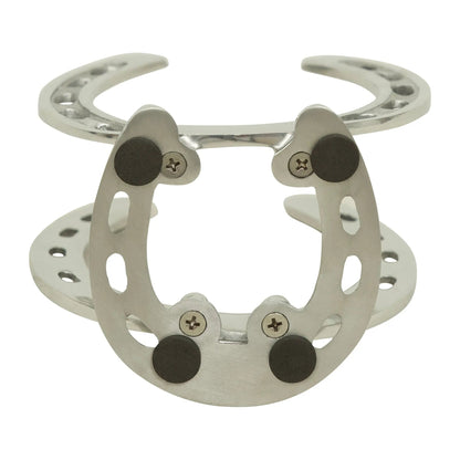 Huntley Horseshoe Napkin Holder, Aluminum Silver Finish - Tampa Home & Garden Store
