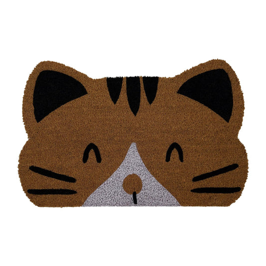 Huntley Pet Cat Print Natural Coir Door Mat with Anti Slipping - Tampa Home & Garden Store
