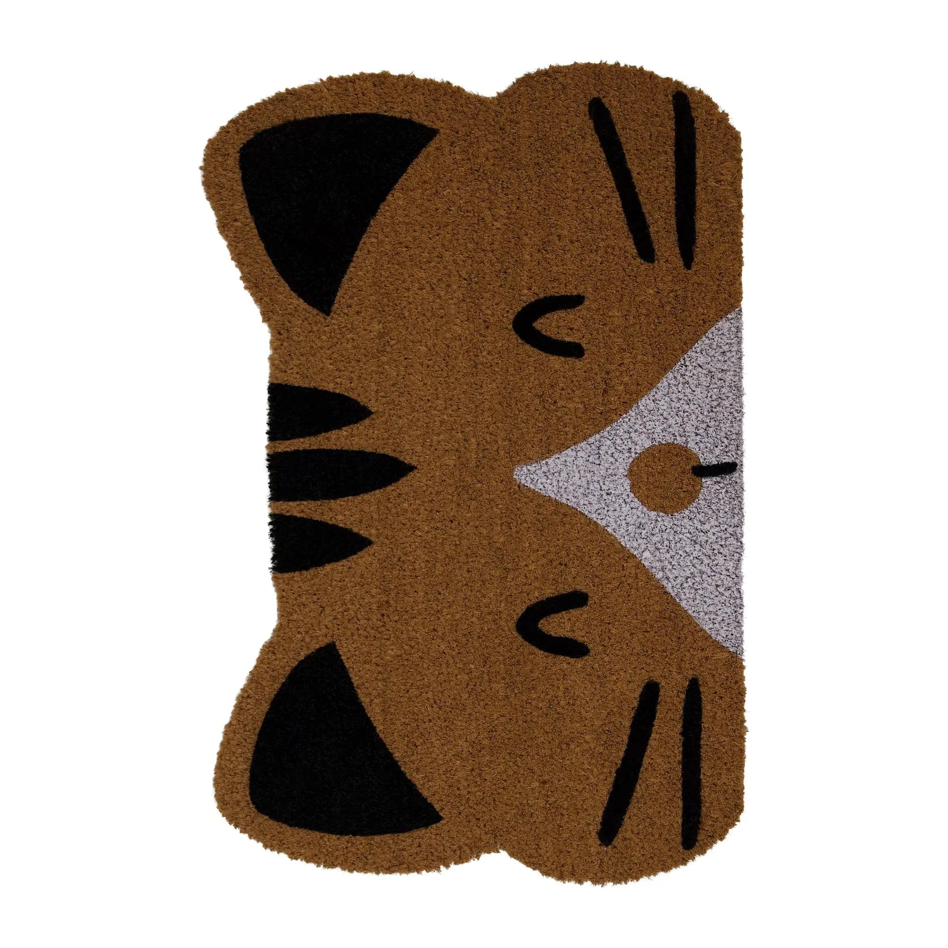 Huntley Pet Cat Print Natural Coir Door Mat with Anti Slipping - Tampa Home & Garden Store