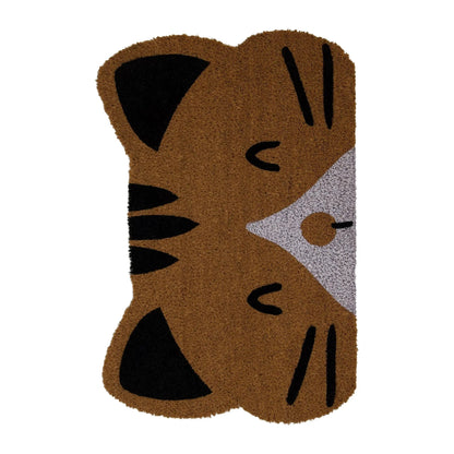 Huntley Pet Cat Print Natural Coir Door Mat with Anti Slipping - Tampa Home & Garden Store