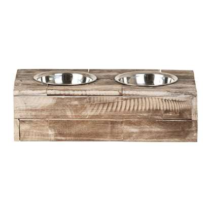 Huntley Pet Elevated Dog and Cat Double Bowl Feeder - Tampa Home & Garden Store