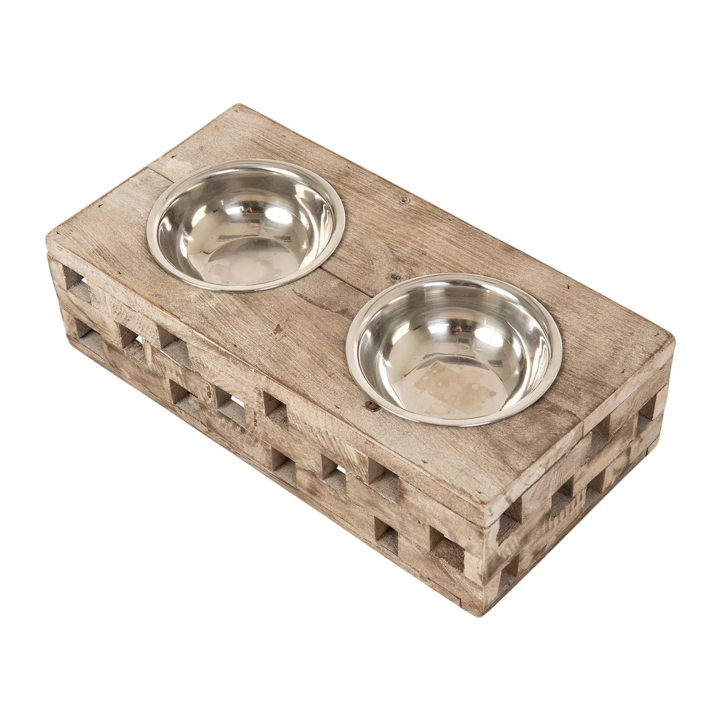 Huntley Pet Elevated Dog and Cat Double Bowl Feeder - Tampa Home & Garden Store