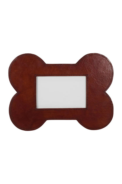 Huntley Pet Leather Bone Shaped Picture Frame, 4x6 - Tampa Home & Garden Store
