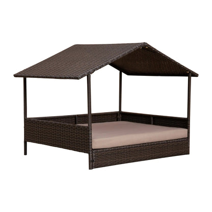 Huntley Pet Rattan Wicker Indoor Outdoor Cabana Raised Pet Bed - Tampa Home & Garden Store