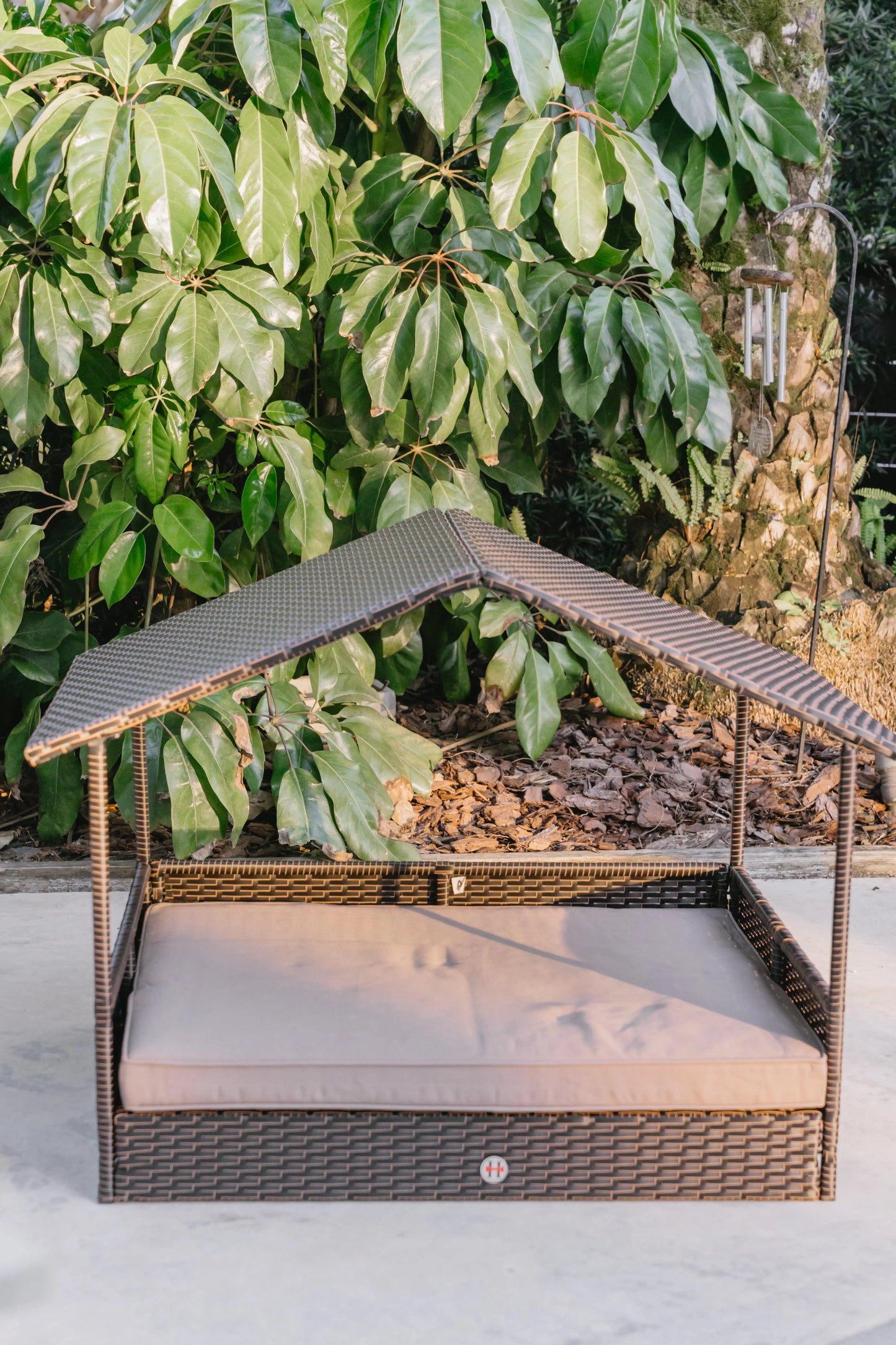 Huntley Pet Rattan Wicker Indoor Outdoor Cabana Raised Pet Bed - Tampa Home & Garden Store