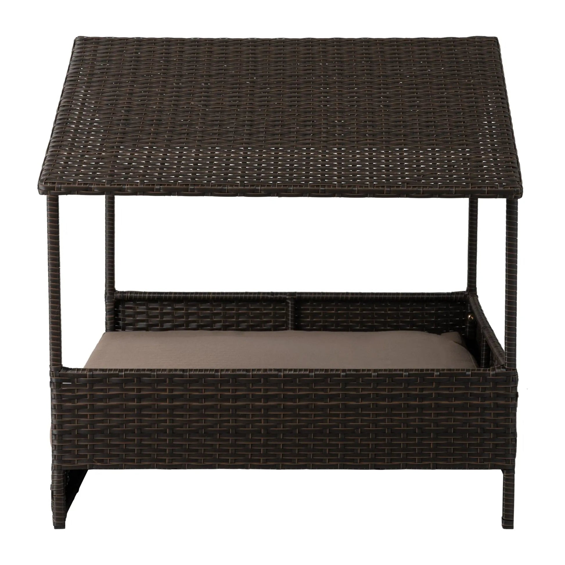 Huntley Pet Rattan Wicker Indoor Outdoor Cabana Raised Pet Bed - Tampa Home & Garden Store