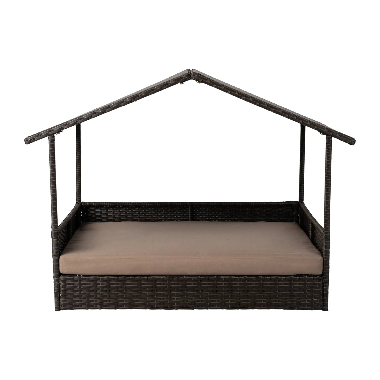 Huntley Pet Rattan Wicker Indoor Outdoor Cabana Raised Pet Bed - Tampa Home & Garden Store