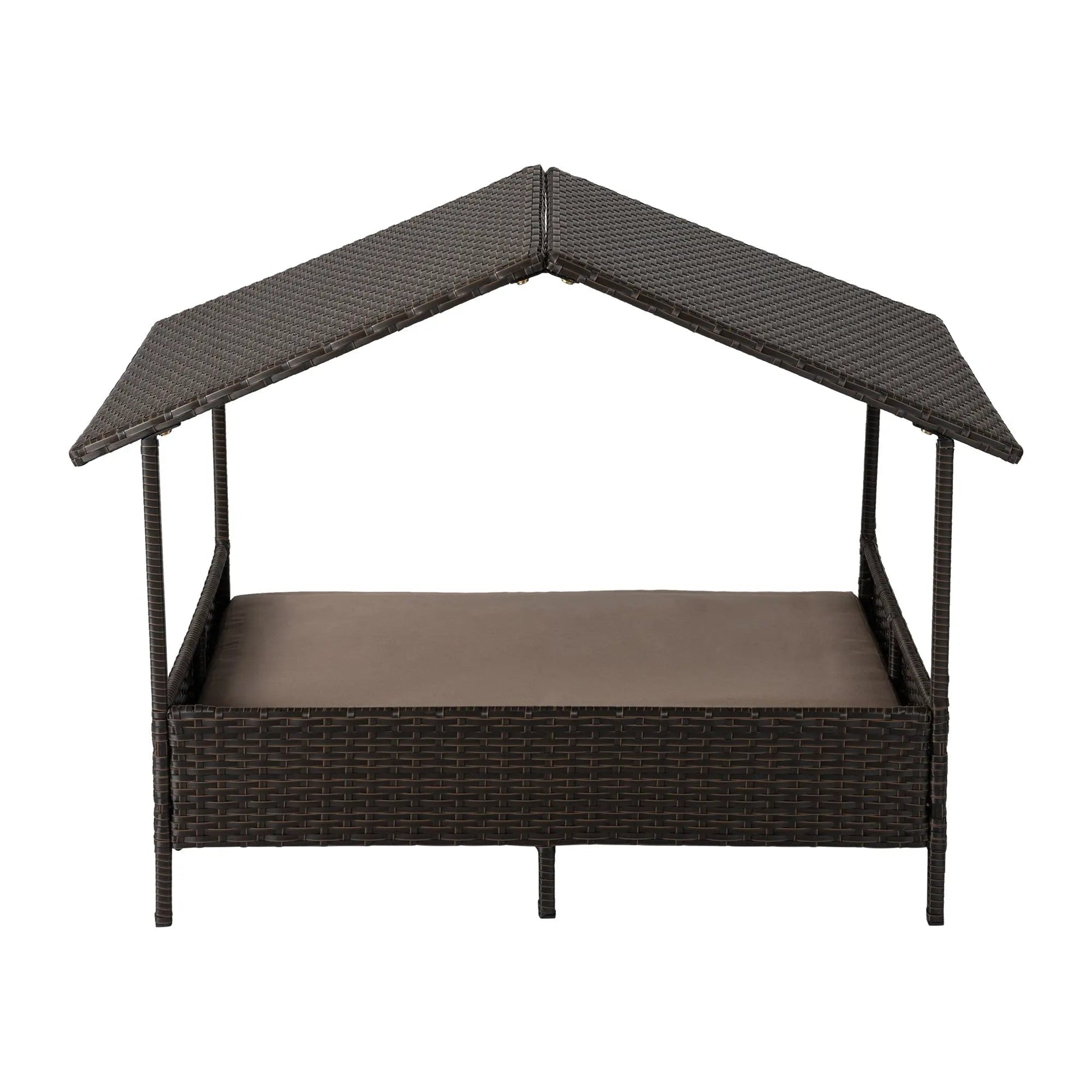Huntley Pet Rattan Wicker Indoor Outdoor Cabana Raised Pet Bed - Tampa Home & Garden Store