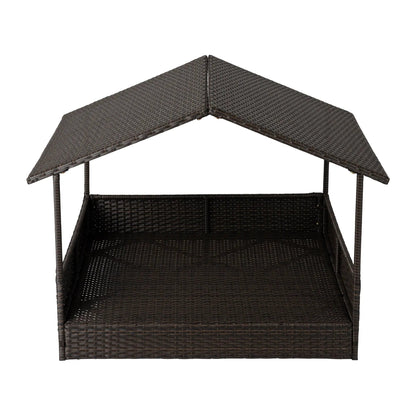 Huntley Pet Rattan Wicker Indoor Outdoor Cabana Raised Pet Bed - Tampa Home & Garden Store