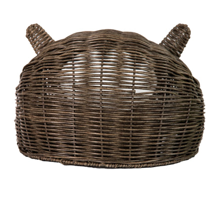 Huntley Pet Wicker Cat Shaped Play House Pet Bed with Cushion - Tampa Home & Garden Store