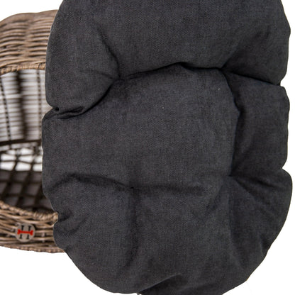 Huntley Pet Wicker Cat Shaped Play House Pet Bed with Cushion - Tampa Home & Garden Store