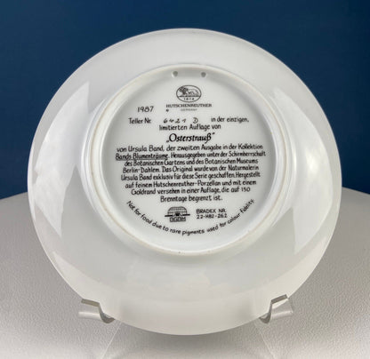 Hutschenreuther Limited Edition Wall Plate: Ursula Band Floral Art, 8" - Tampa Home & Garden Store