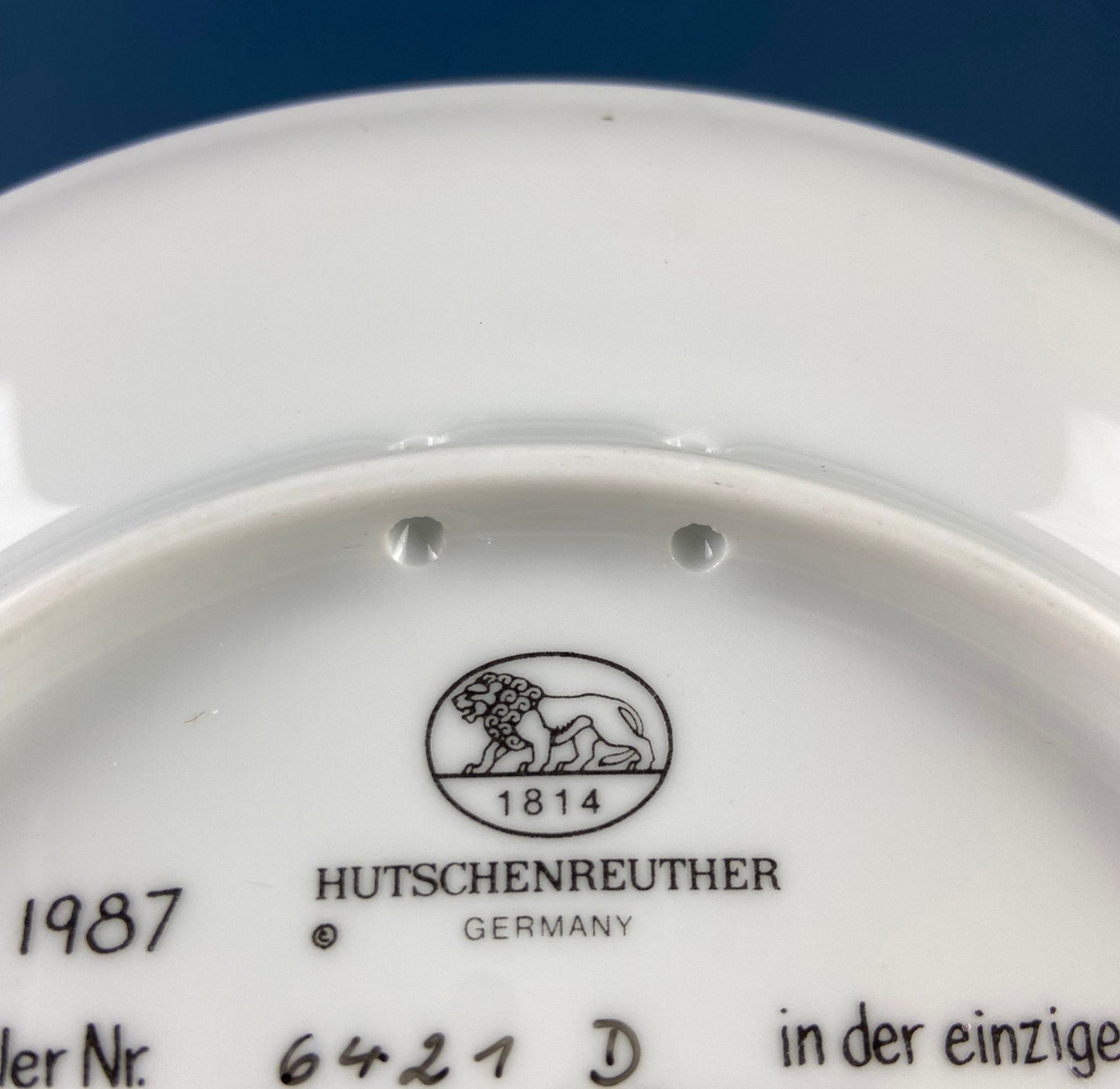 Hutschenreuther Limited Edition Wall Plate: Ursula Band Floral Art, 8" - Tampa Home & Garden Store