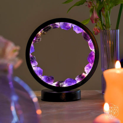 I Am At Peace - Spiritual Protection Amethyst Lamp - Tampa Home & Garden Store