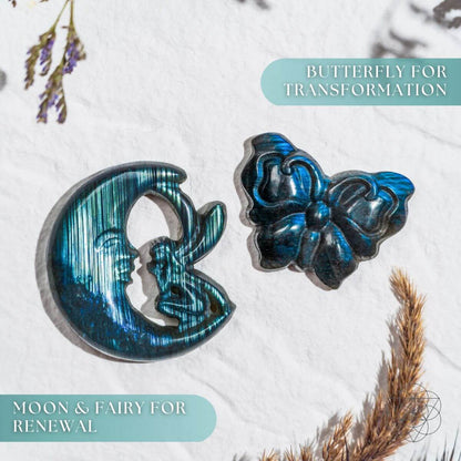 I Am Reborn - Labradorite Carving of Transformation - Tampa Home & Garden Store
