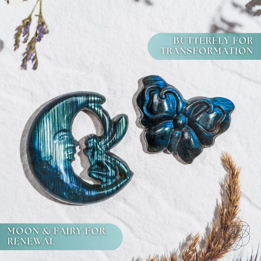 I Am Reborn - Labradorite Carving of Transformation - Tampa Home & Garden Store