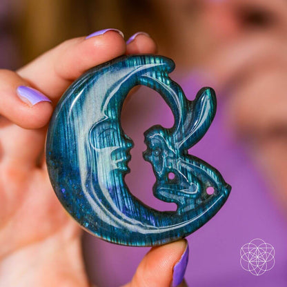 I Am Reborn - Labradorite Carving of Transformation - Tampa Home & Garden Store