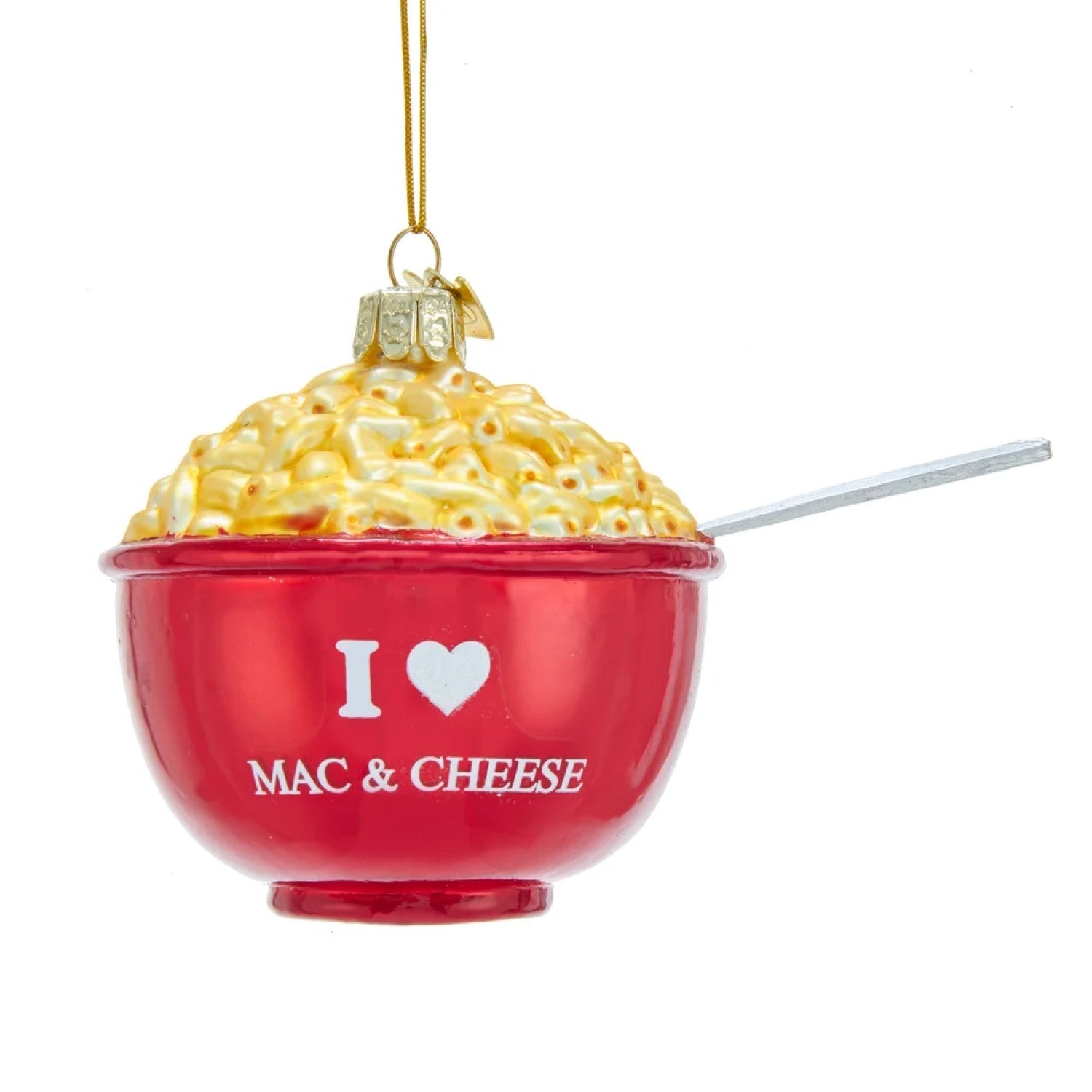 I Love Mac & Cheese Glass Ornament - Tampa Home & Garden Store