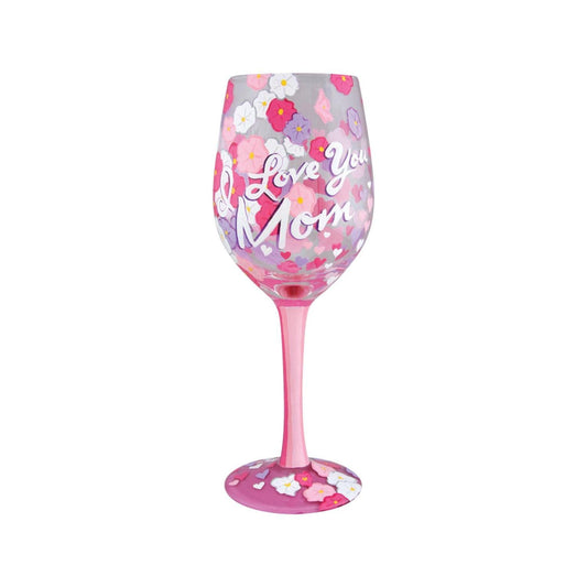 I Love You Mom Wine Glass - Tampa Home & Garden Store