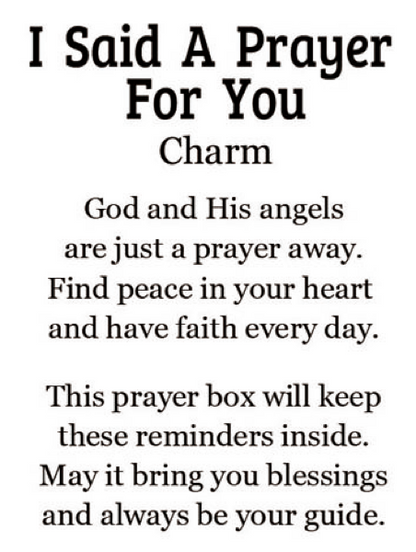 I said a prayer for you - Prayer Box Charm - Tampa Home & Garden Store